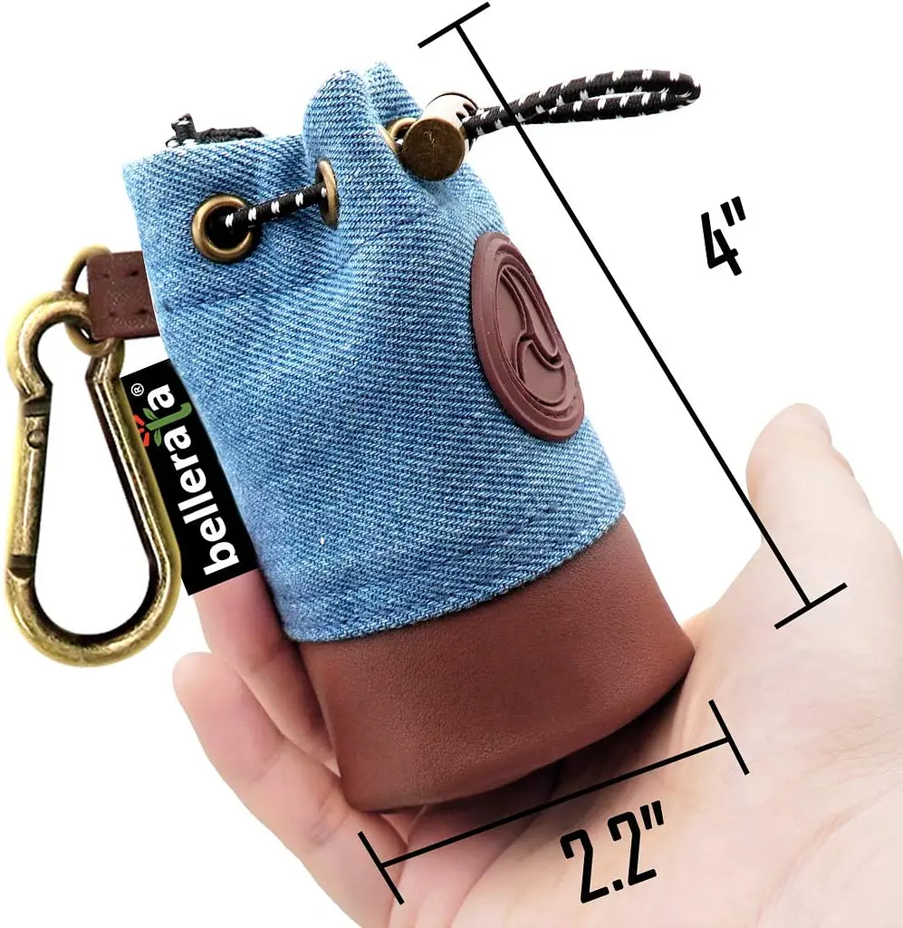Стильний джинсовий диспенсер для пакетів Bellerata Poop Bag Holder + 1 рулон у комплекті - фото 2