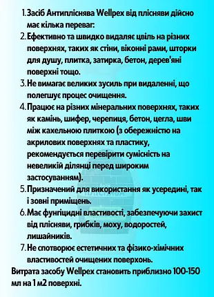 Засіб проти плісняви з відбілюючим ефектом Антипліснява Wellpex 500 мл - фото 7