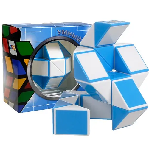 Змійка Рубіка Smart Cube біло-блакитна в коробці SCT401 - фото 4