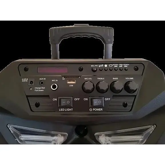 Аккумуляторная акустическая система ZPX-7783 колонка чемодан 150Вт USB SD FM радио Bluetooth микрофон ДУ (ZPX-7783) - фото 4
