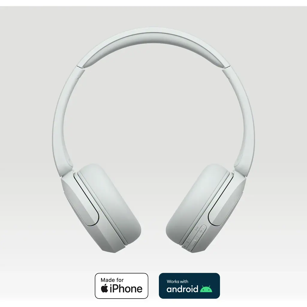 Навушники Sony On-ear WH-CH520 BT 5.2 SBC AAC Wireless Mic білі - фото 2
