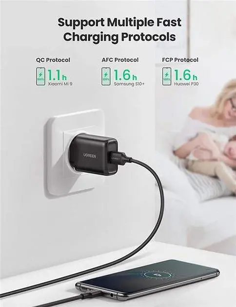 Мережевий зарядний пристрій Ugreen CD122 18 W USB QC 3.0 Charger Black (70273) - фото 3