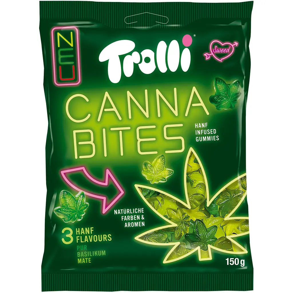 Цукерки жувальні мармеладні Trolli Canna Bites 150 г
