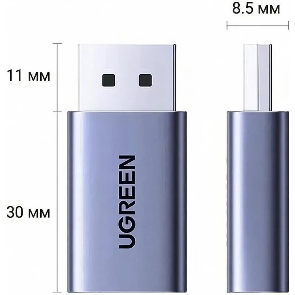 Перехідник Ugreen DP130 DisplayPort — HDMI 4K 2 шт. сірий (55935) [175317] - фото 3