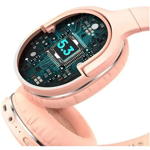 Наушники беспроводные полноразмерные Baseus Encok Wireless headphone D02 Pro розовые - фото 6