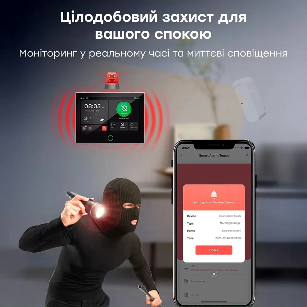 Комплект бездротової сигналізації Trinix TRX-4G-Kit(LCD)(WiFi) з WiFi та 4G LTE (27-00068) - фото 19