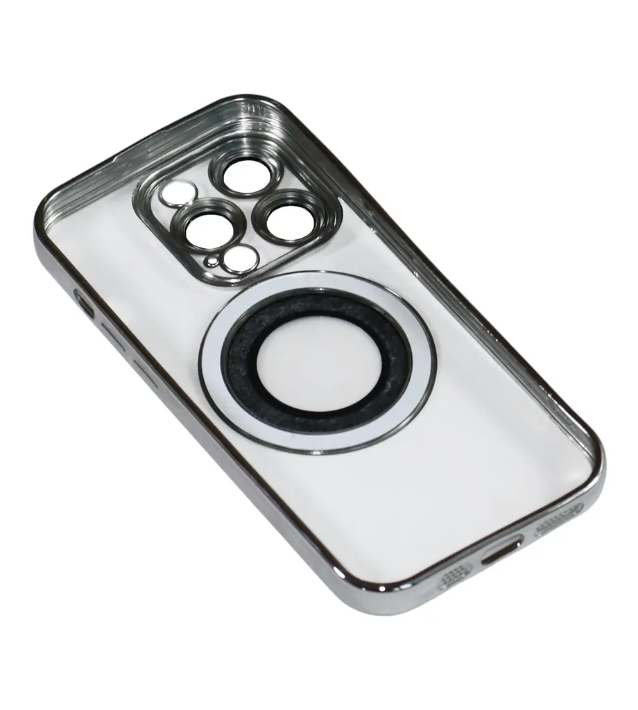 Магнитный чехол XON PhoneCase Magnetic для iPhone 14 Pro (PCMC1114300G 8048) Серый/Прозрачный - фото 2