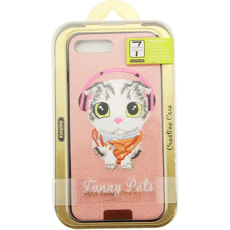 Чохол-накладка Remax Funny Pets Series Case Apple iPhone 7 Plus Pink - фото 2