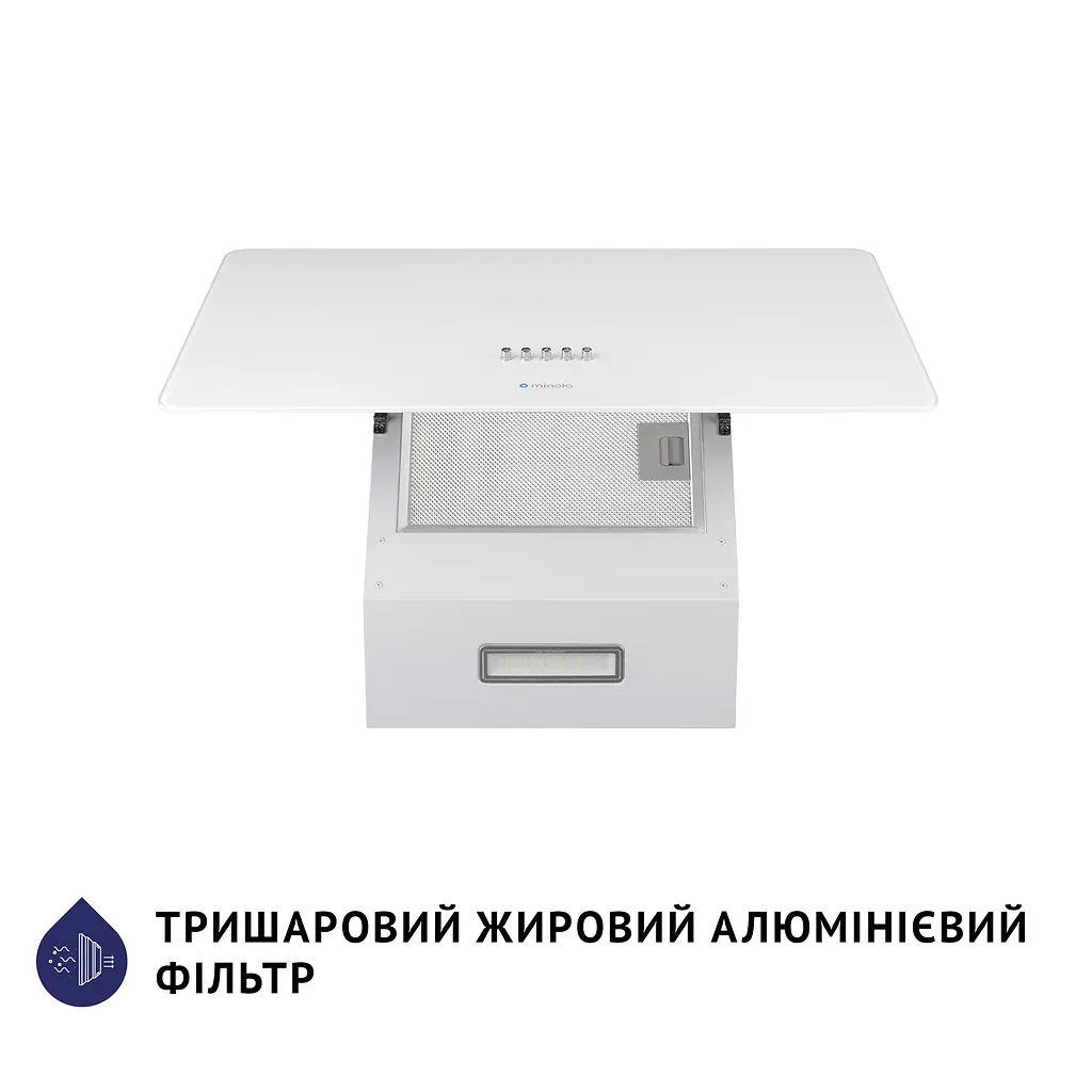 Витяжка Minola HDN 6224 WH 700 LED (похила) - фото 6