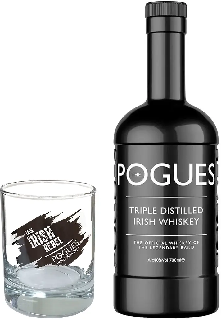 Уцінка. Набір Віскі The Pogues Blended Irish Whiskey 40%, 0.7 л + склянка 290 мл в подарунковій упаковці - фото 2