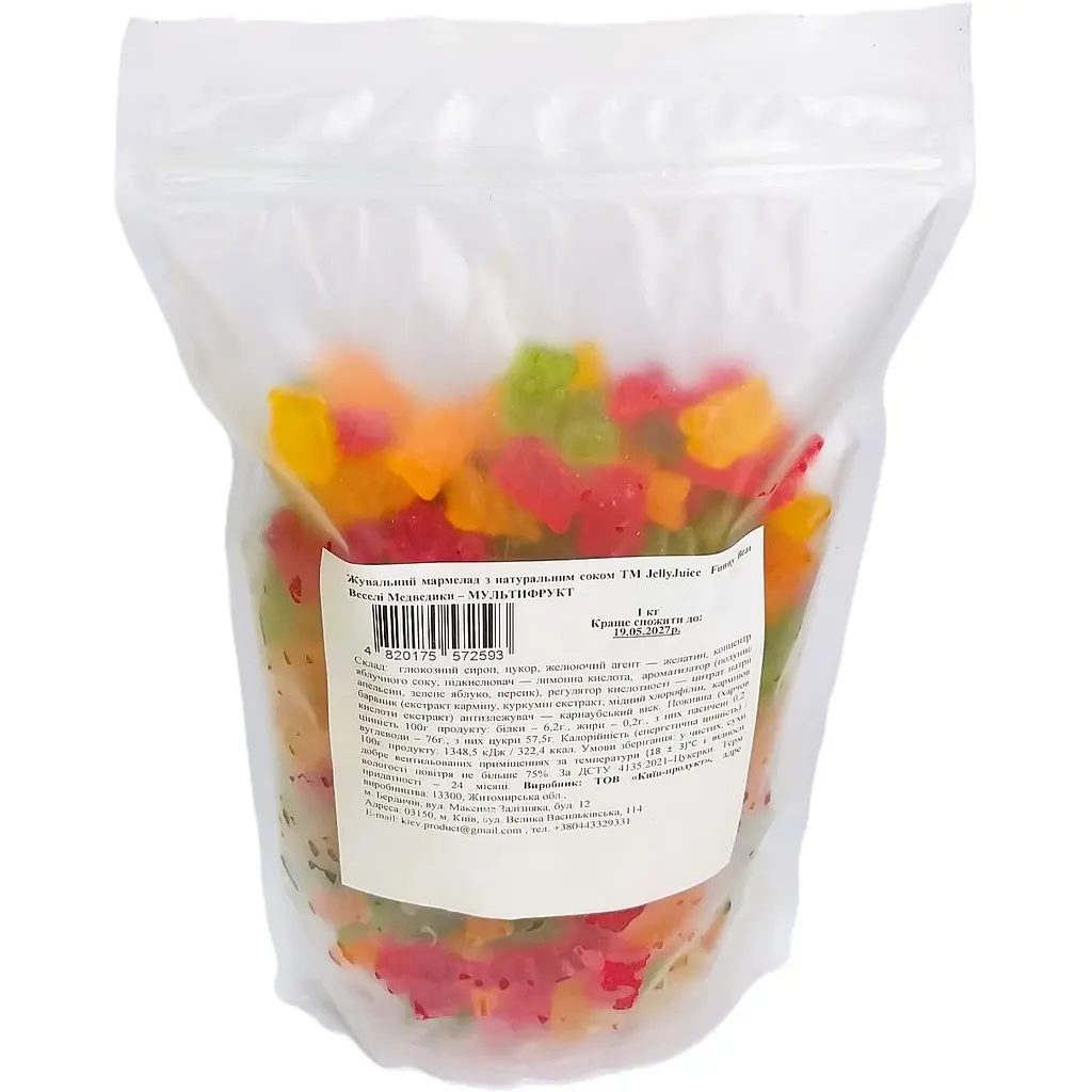 Мармелад желейний Jelly Juice Funny Bears Мультифруктовий з натуральним соком 1 кг - фото 2