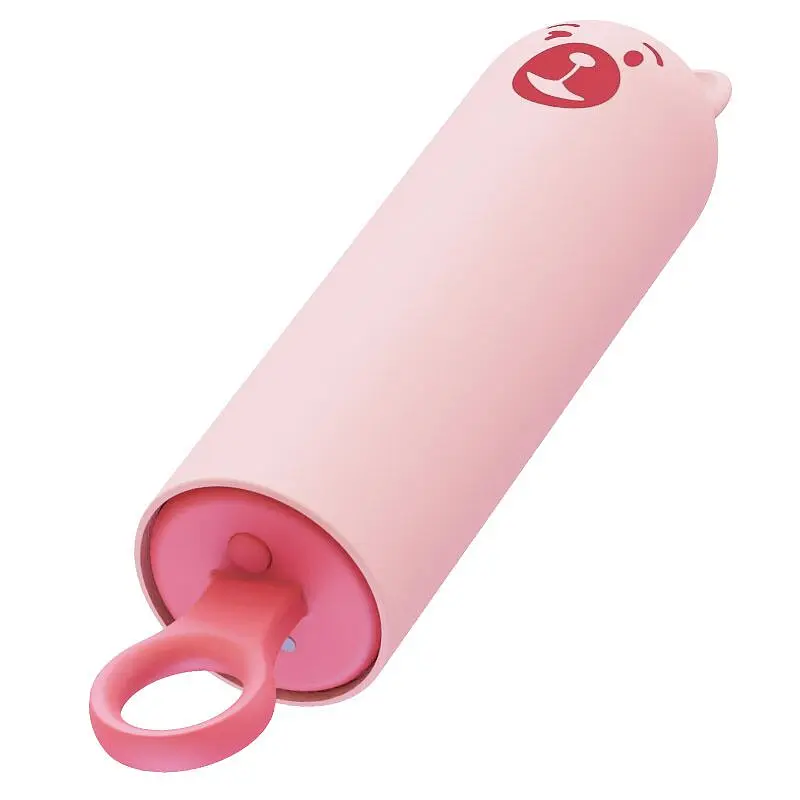 Вібратор CuteVibe Teddy Pink (Black Dildo), реалістичний вібратор під виглядом морозива - фото 2