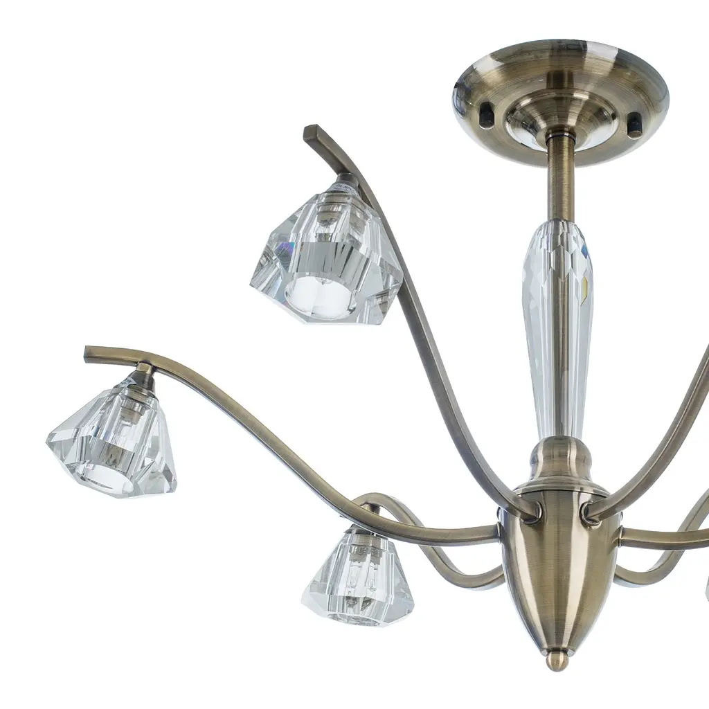 Люстра потолочная Brille галогенная G9 40W BZ (BR-370C/6) - фото 2