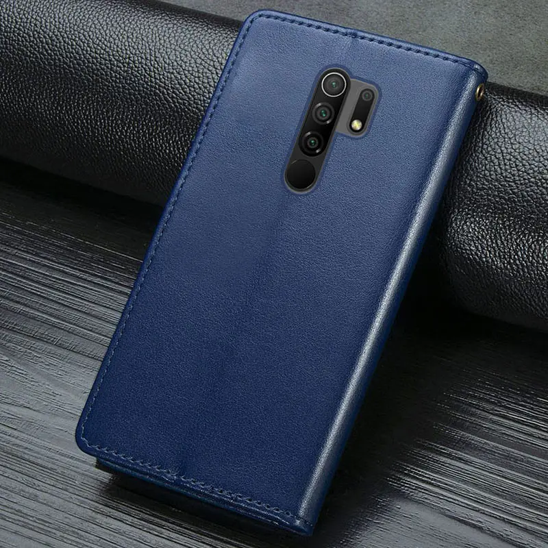 Шкіряний чохол-книжка GETMAN Gallant (PU) для Xiaomi Redmi Note 8 Pro Синій - фото 6