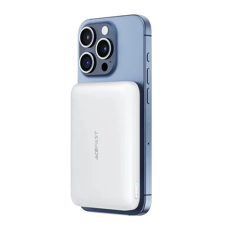 Зовнішній аккумулятор ACEFAST M25-5000 PD20W magnetic fast wireless charging power bank білий - фото 2