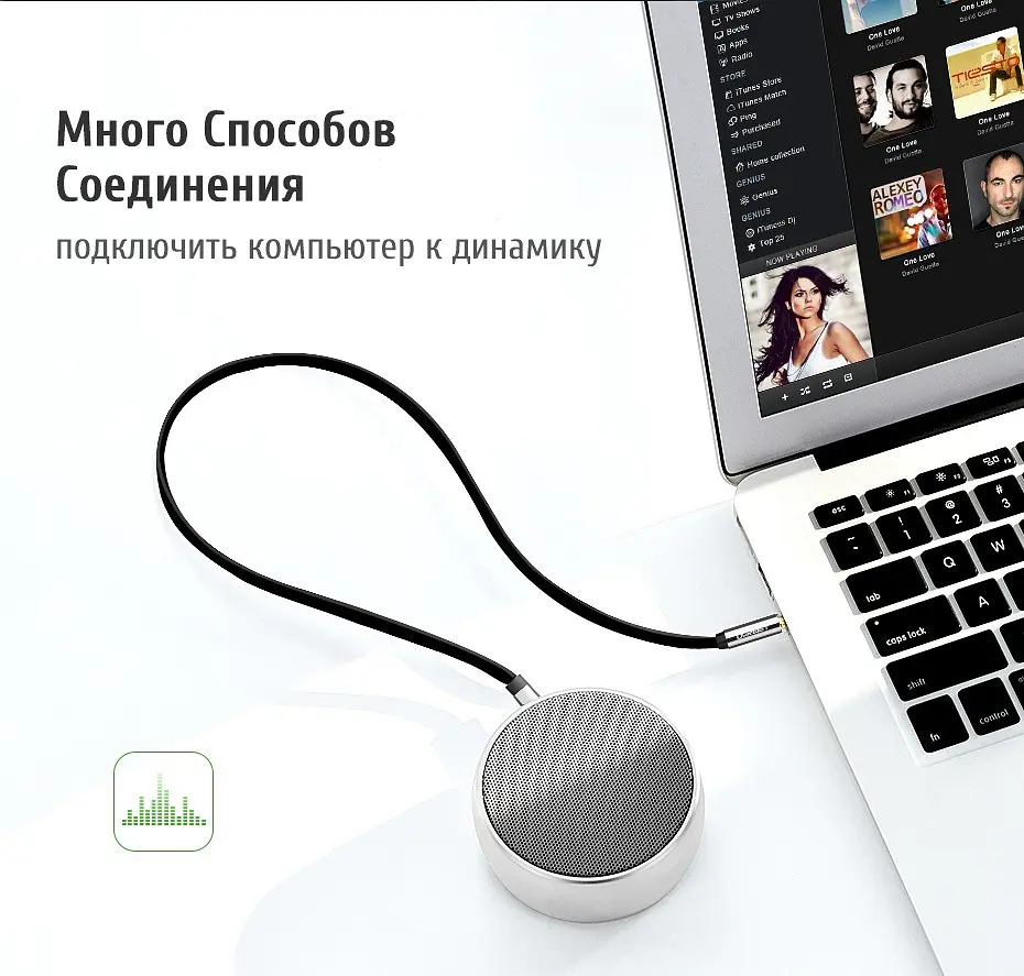 Аудіо кабель AUX 3.5mm jack Ugreen з кутовим L-подібним штекером AV119 10599 2м Чорний зі сріблом - фото 3