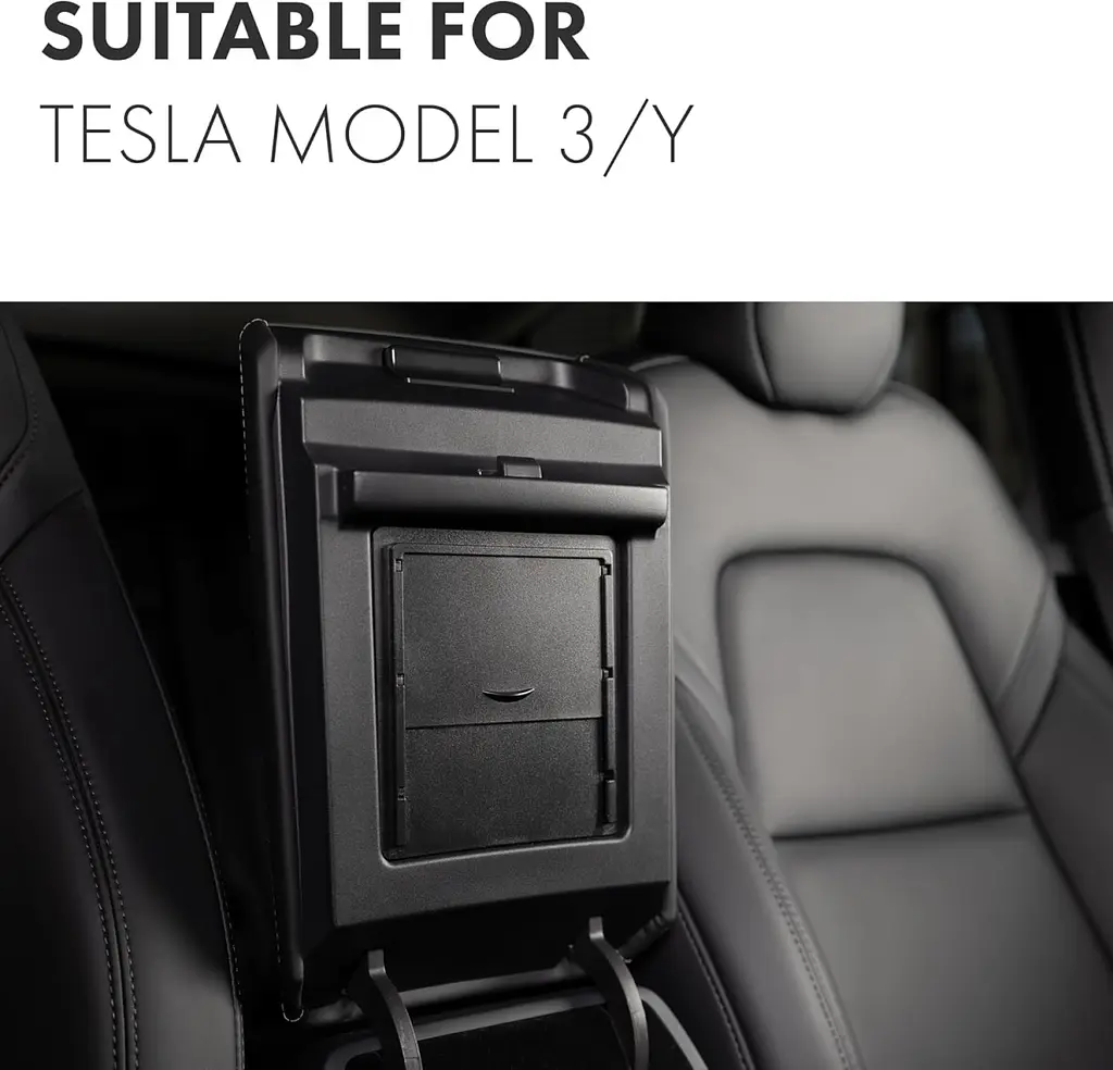 Органайзер для потайного відділення для Tesla 3 2017- Tesla Y 2021- (прихований відсік для зберігання в підлокітник) - фото 4