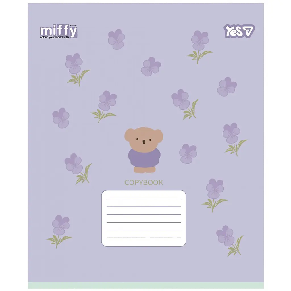 Набір зошитів Yes Miffy Flowers 12 аркушів у косу лінію 25 шт. (768710) - фото 6