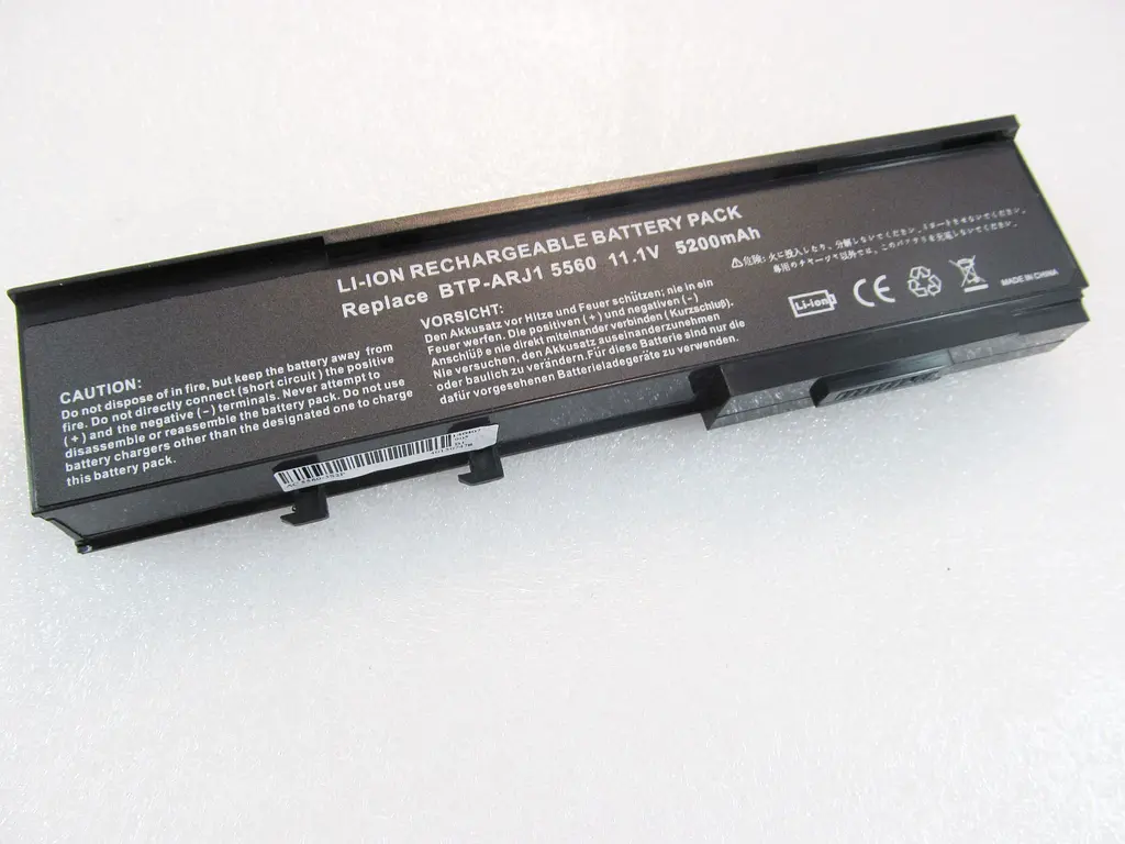 Акумулятор для ноутбука Acer MS2180, 5200 mAh, 6cell, 11.1V, Li-ion, чорний - фото 2