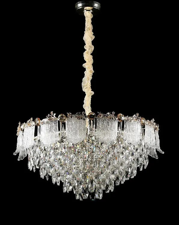 Підвісна кришталева люстра Splendid Ray L8251/780*H340/19 (A+B), золото, 19 ламп E14, від 20-30 м² - фото 2
