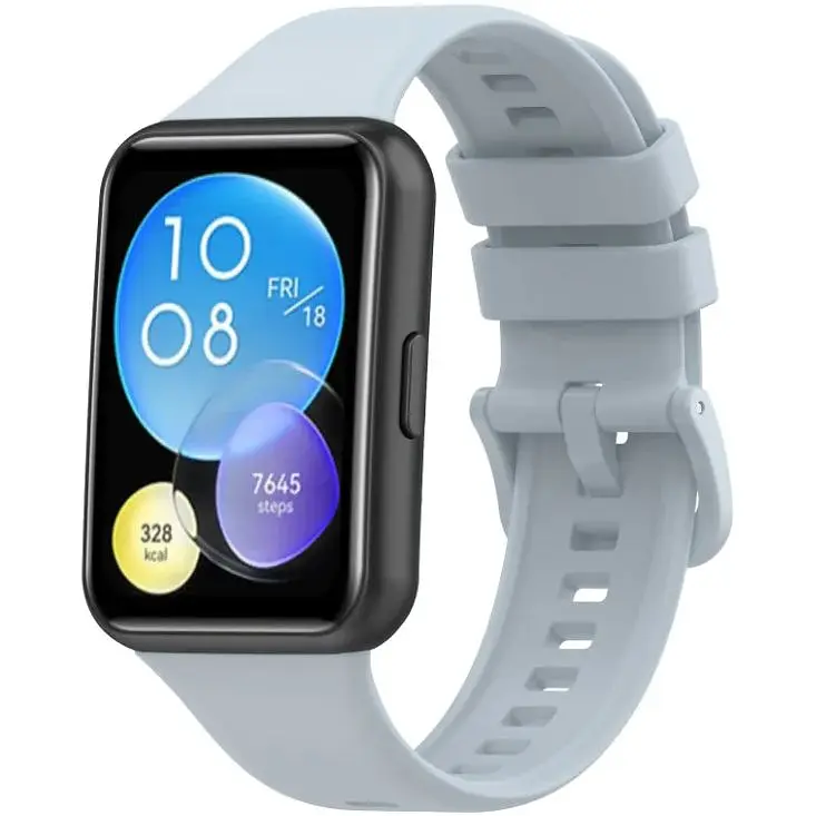 Ремінець DK для Huawei Watch Fit 2 Silicone Sport Full Light Classic (grey) - фото 3
