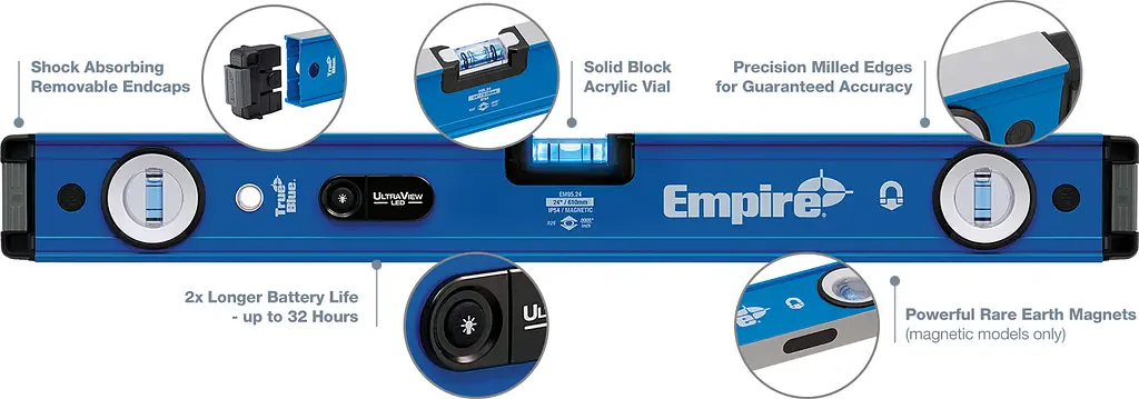 Рівень бульбашковий 60 см Empire E95.24 LED Box - фото 7