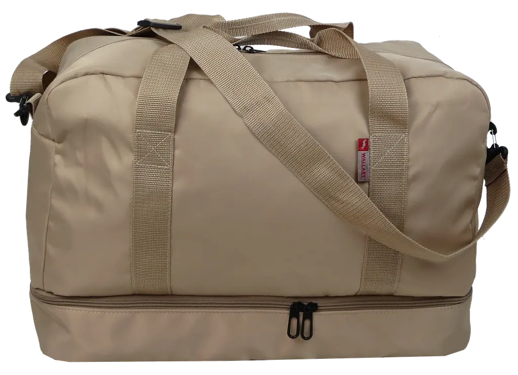 Дорожня сумка з відділом для взуття 40L Wallaby Бежева - фото 3