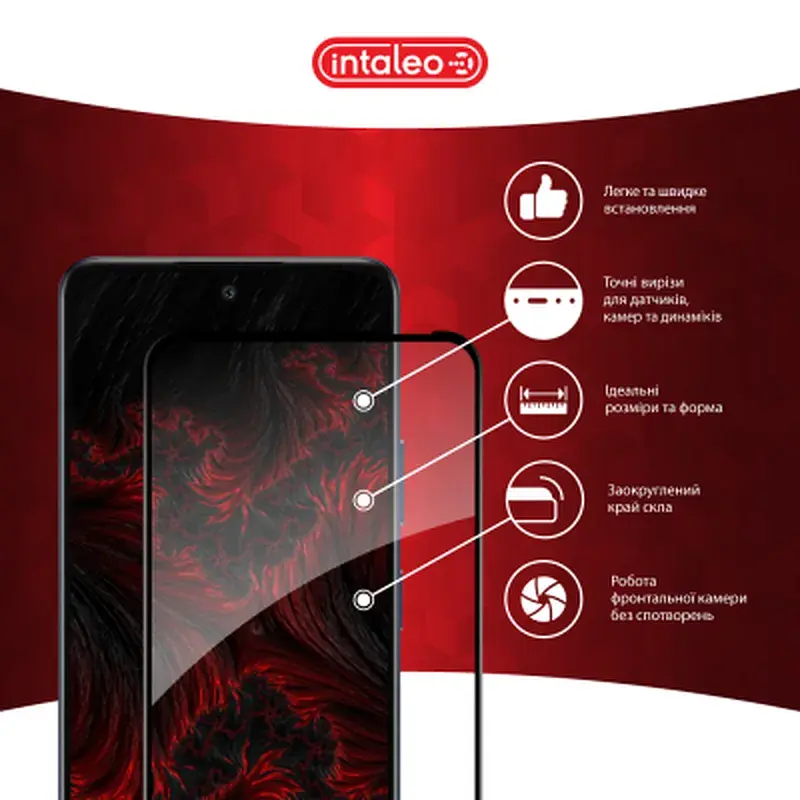 Скло захисне Intaleo Full Glue Infinix Hot 50 5G Black (1283126606939) - фото 3