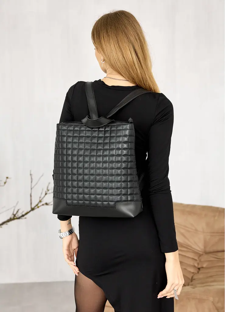 Жіночий рюкзак Sambag Leoma Cubic чорний 29 х 12 х 34 см (54380001)