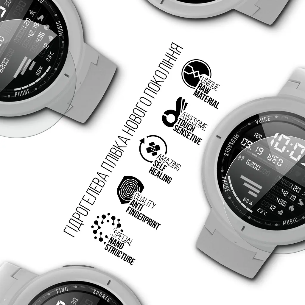 Гідрогелева плівка на годинники Amazfit Watch Verge ArmorStandart захисна плівка для смарт годинників прозора (ARM57918) - фото 2