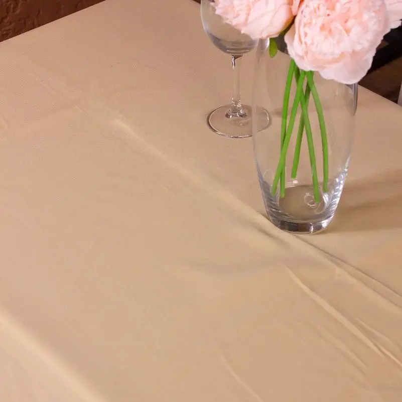 Скатерть MirSon Хлопок №003 Gold Strong 260х130 см золотистая - фото 3