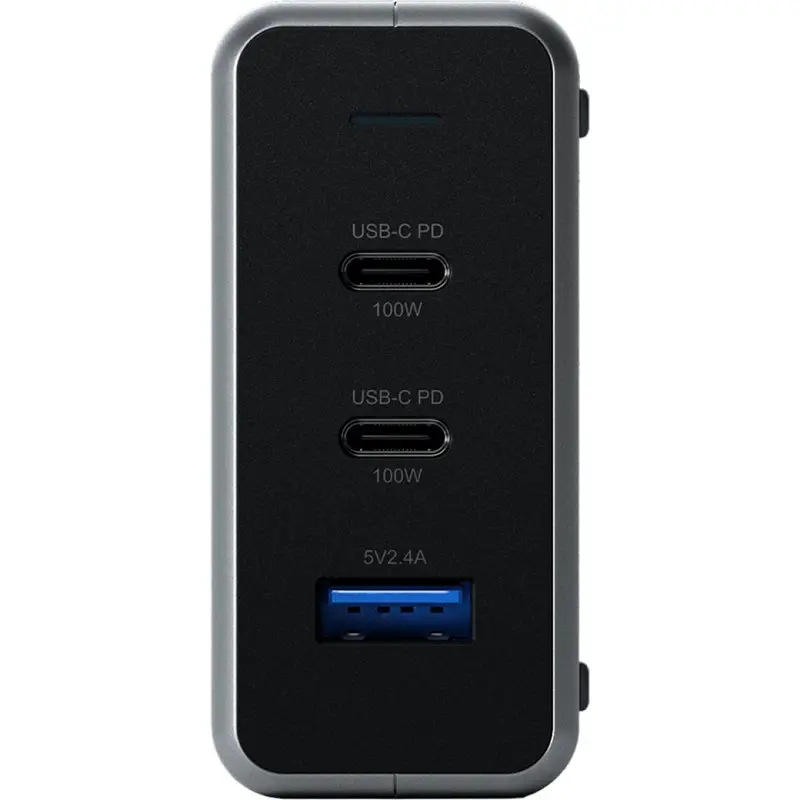 Мережевий зарядний пристрій Satechi 100 Вт USB-C PD Compact GaN Space Gray (ST-TC100GM-EU) - фото 2