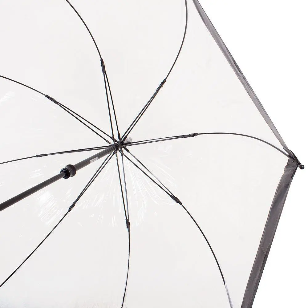 Жіноча парасолька-палиця механічна Fulton 84 см прозора - фото 3