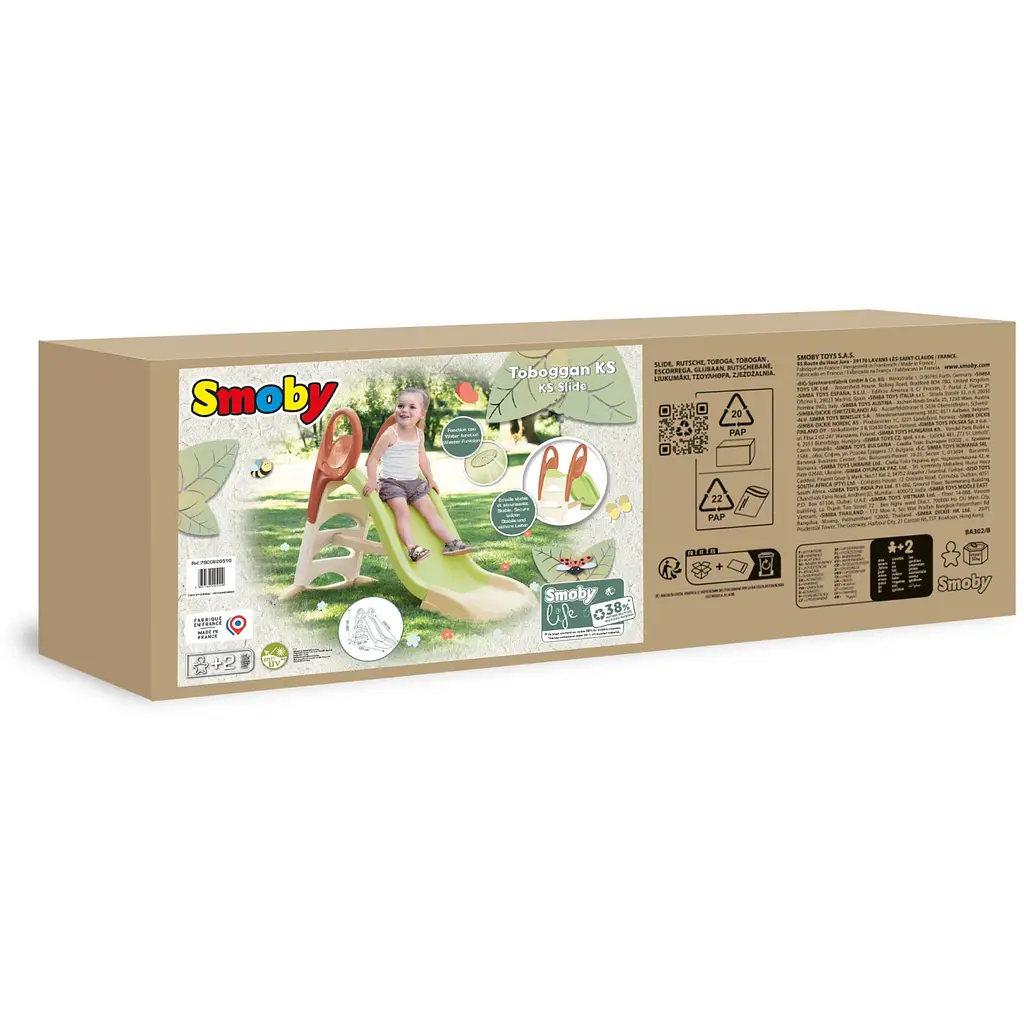 Гірка Smoby Life з водним ефектом 150 см 159x68x100 см зелено-бежева (7600820510) - фото 2