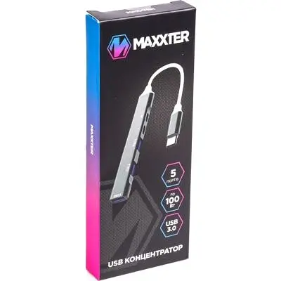 Концентратор Maxxter USB-C to 1xUSB 3.0 + 2xUSB 2.0 + 1xUSB-C PD100W + 1xUSB-C (HU3C-4P1PD-01) - фото 4