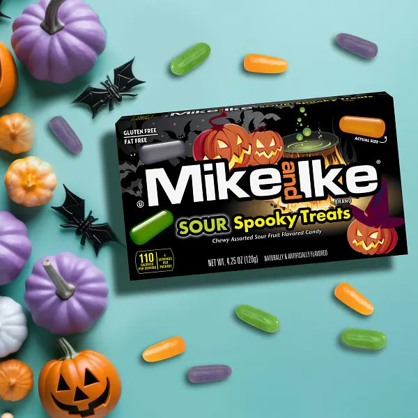 Жувальні цукерки Mike And Ike Sour Spooky Treats Halloween 120г - фото 5