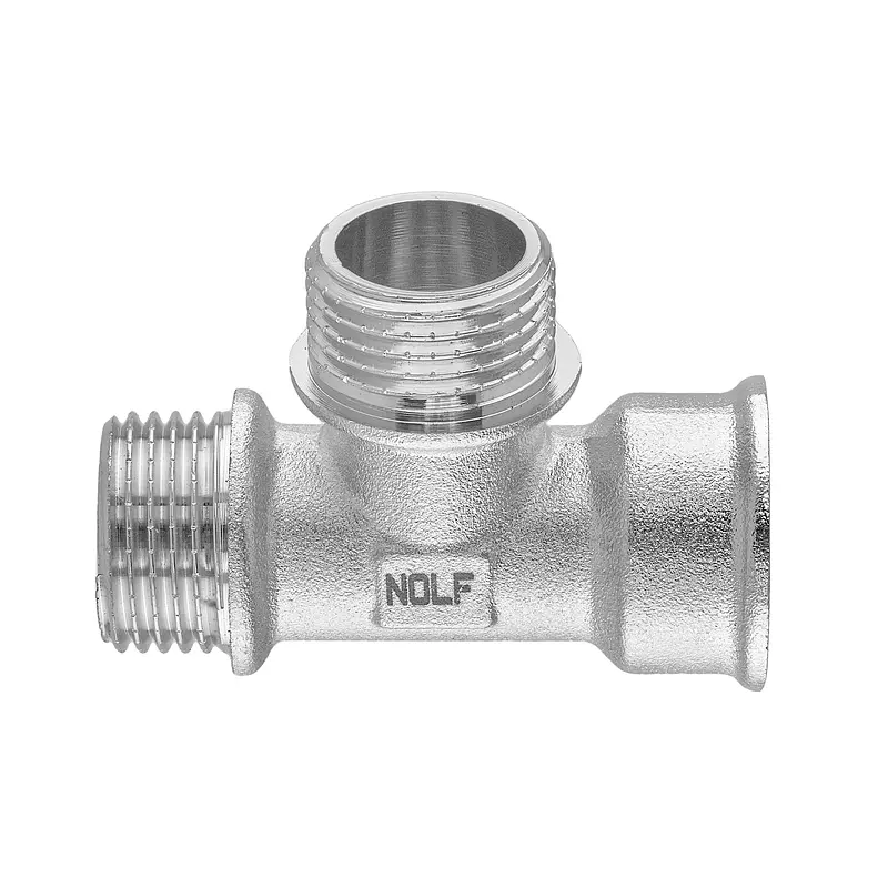 Трійник Nolf Nfc.T06FMM-N-1/2''FMM нікельований NF3099 - фото 2