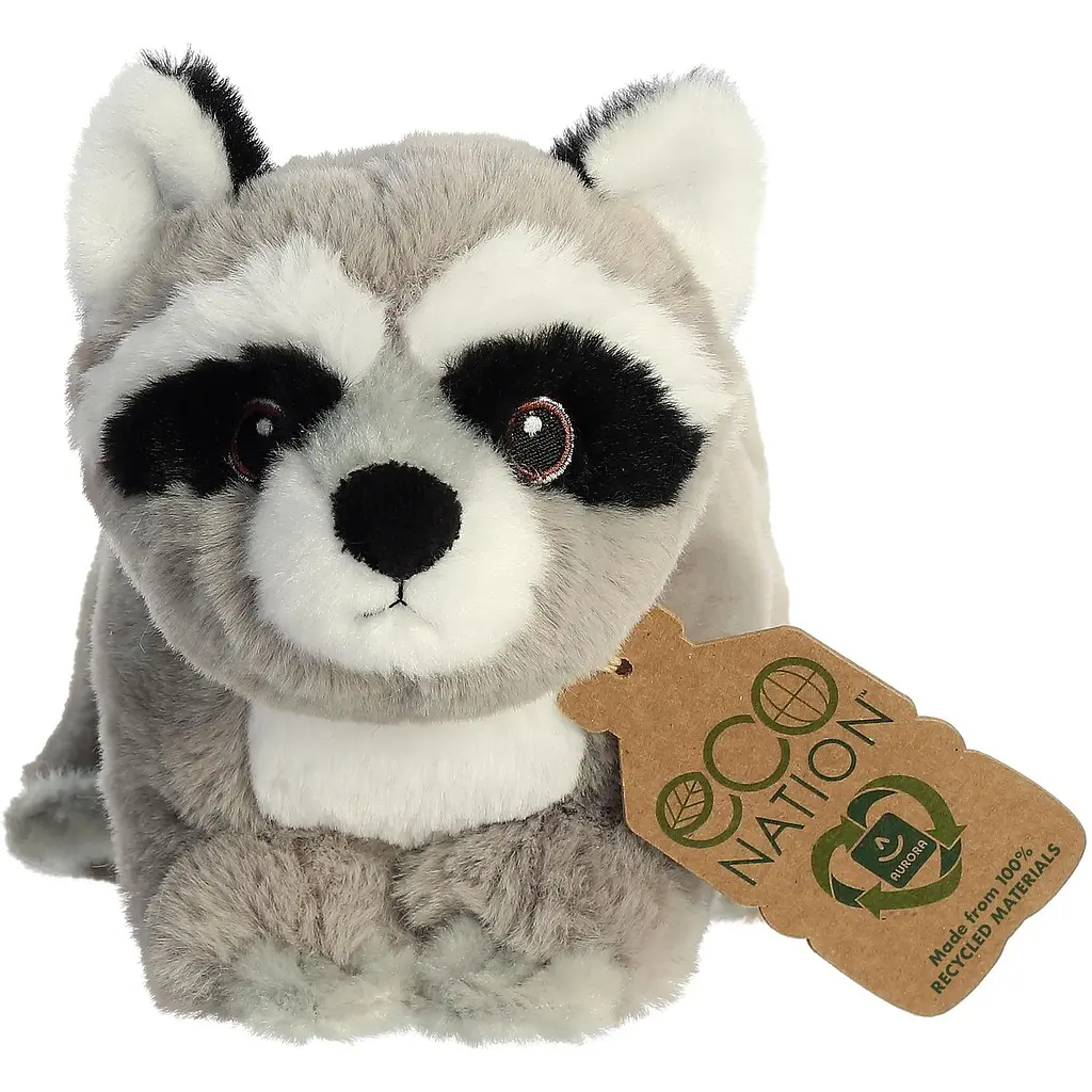 М'яка іграшка Aurora Eco Nation Єнот, 23 см, сіра (200039C) - фото 6