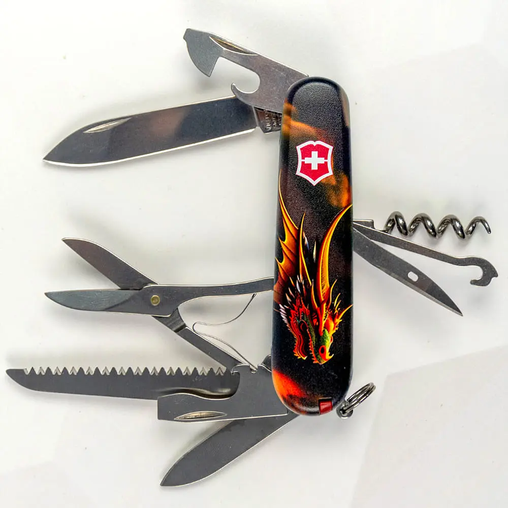 Ніж Victorinox Huntsman Zodiac 91мм 15функ Фантастичний дракон - фото 3