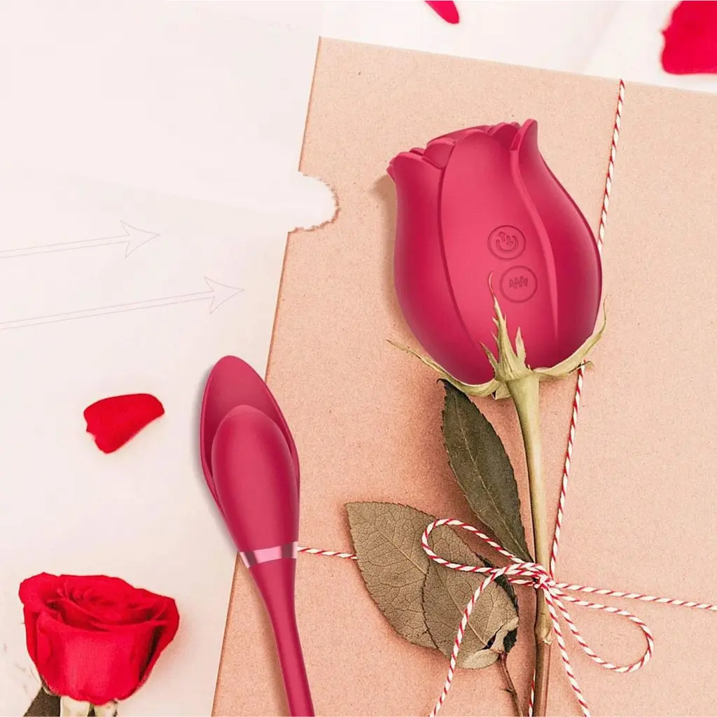 Вакуумний стимулятор клітора з вібрацією Boss Series Miss Coyness червоний - фото 6