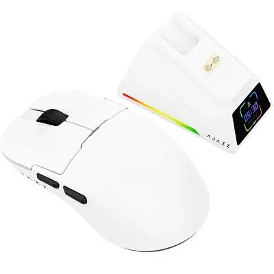 Мишка Ajazz AJ159 APEX Wireless/Bluetooth/USB White (AJM159-A-W) - фото 2