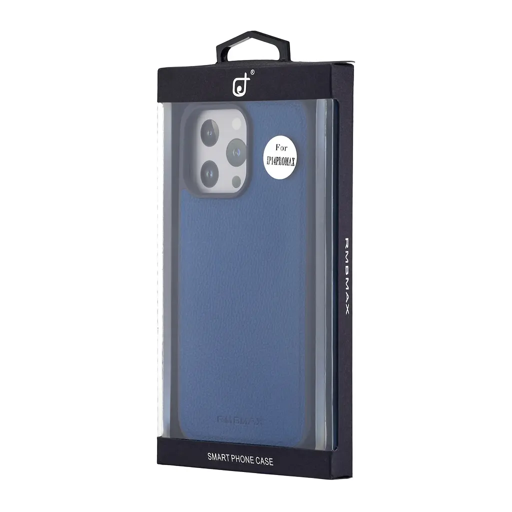 Чохол Jinduka Leather Case with MagSafe iPhone 14 Pro Max Deep Blue - фото 2