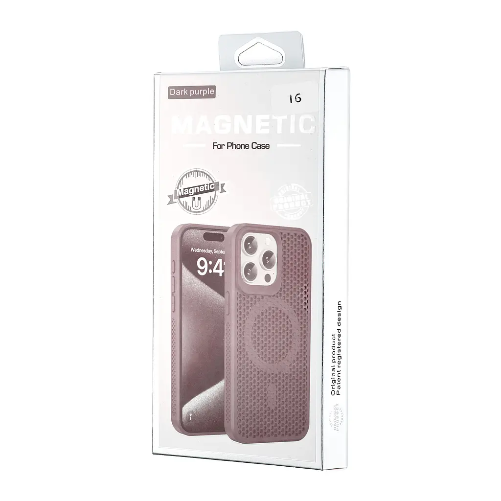 Чохол Silicone Cooling Сase with MagSafe iPhone 16 Purple - фото 2