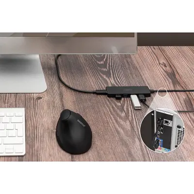 Концентратор Digitus USB-A and USB-C to 4xUSB 1x USB-C 1.2m Black (DA-70236) - фото 2