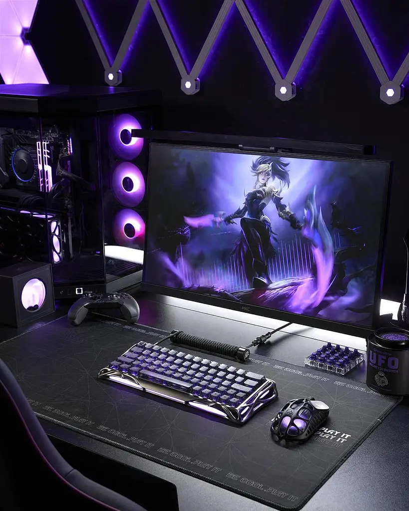 Клавіатура GravaStar Mercury V60 UFO Magnetic Gaming 8K USB-A RGB Gunmetal Smoke (GSV60PRO_XTAL_S_BLK) - фото 4