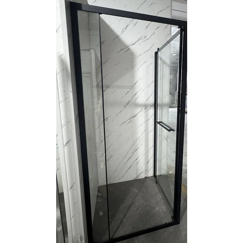 Душова кабіна без піддону Mixxus Premium Quadro SC01-90x90x195-Tr прозоре скло 6мм black MI8292, Чорний, прозорий, чорний - фото 3