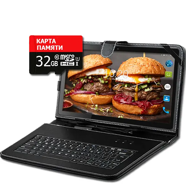 Планшет телефон Hoozo X1001 Full HD 32Gb LTE Jet Black + Чохол-клавіатура + Карта пам'яті 32GB - фото 2