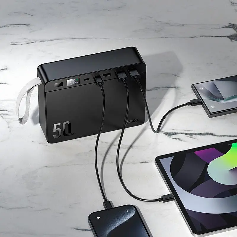 Зовнішній акумулятор Hoco J166 Carretera 50000mAh 22.5W Black [165927] - фото 8