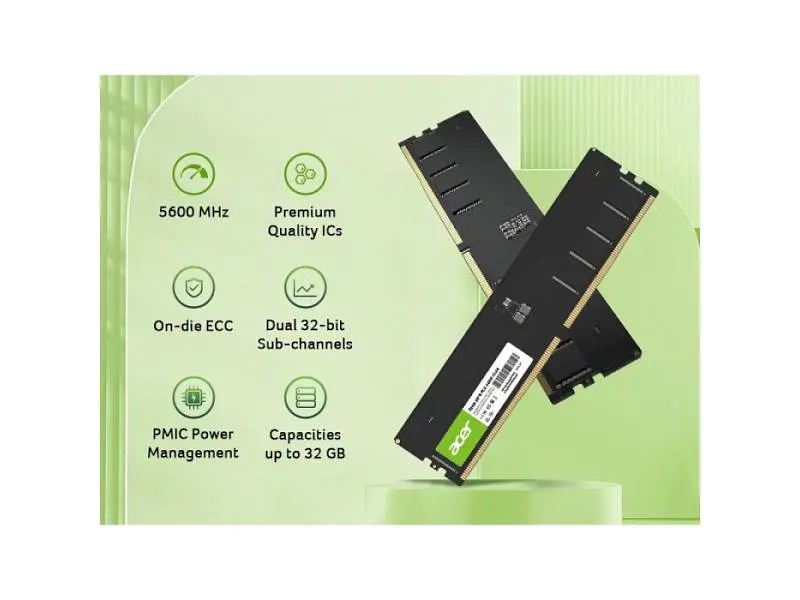 Пам'ять для настільних комп'ютерів Acer 32 GB DDR5 5600 MHz UD200 (BL.9BWWA.427) - фото 9