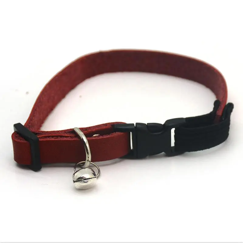 Нашийник для котів та малих собак Zoo-hunt О Дзвіночок шкіра 1,0 см Рудий - фото 8